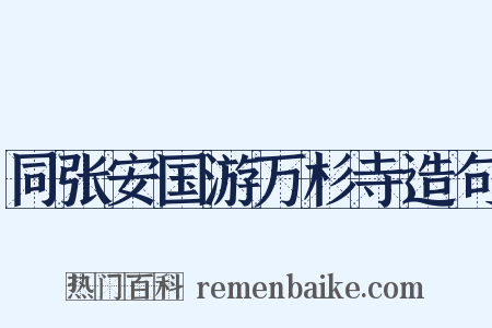 同张安国游万杉寺造句是什么意思的图片